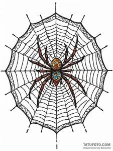 Qr code woven into a spider's web, artistic t... - эскиз тату (№1751629175_0, 04.07.2025 11:39) — Tatufoto.com