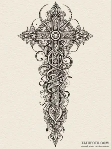 Totem pole of mythical creatures, concept art... - эскиз тату (№1751630214_0, 04.07.2025 11:56) — Tatufoto.com