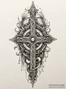 Lizard bones beneath spectral spire, tattoo f... - эскиз тату (№1751635278_0, 04.07.2025 13:21) — Tatufoto.com