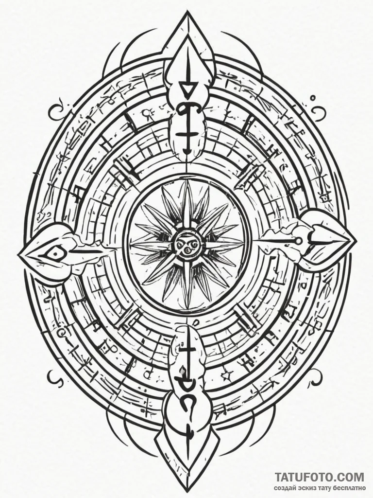 Zodiac killer's cipher as a background patter... - эскиз тату (№1751640431_0, 04.07.2025 14:47) — Tatufoto.com