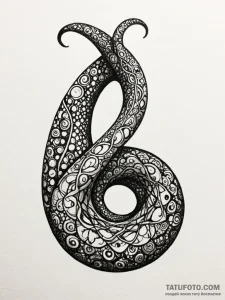 Klein bottle, tattoo drawing outline, dotwork... - эскиз тату (№1751642063_0, 04.07.2025 15:14) — Tatufoto.com