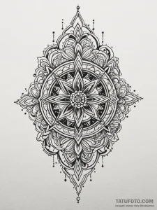 B, ink illustration for tattoo, blackwork tat... - эскиз тату (№1751642322_0, 04.07.2025 15:18) — Tatufoto.com