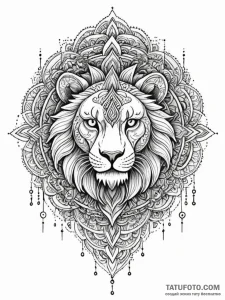 Chimera roaring silently, breath turning to f... - эскиз тату (№1751642493_0, 04.07.2025 15:21) — Tatufoto.com