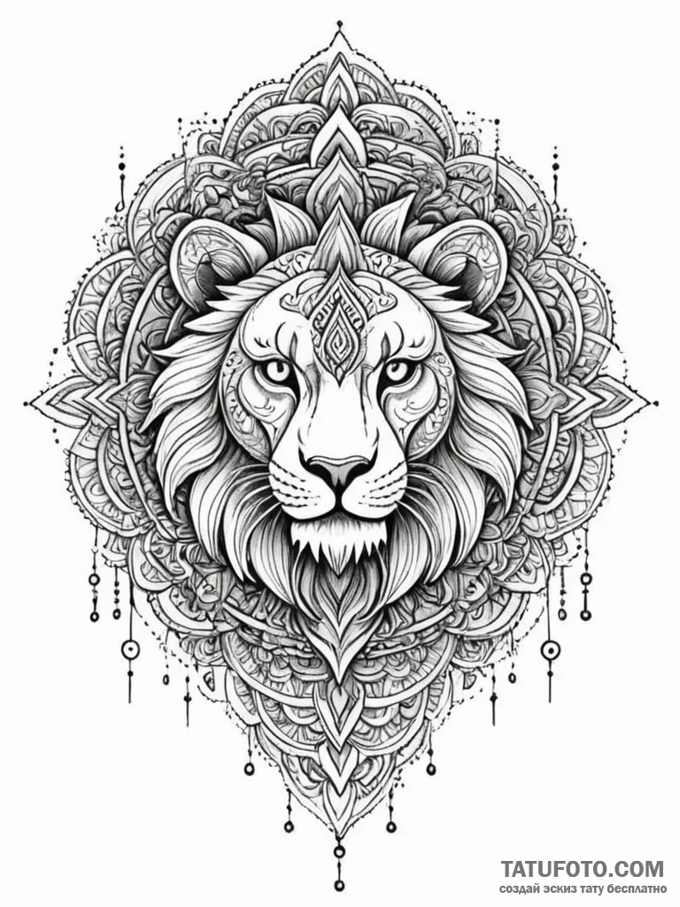 Chimera roaring silently, breath turning to f... - эскиз тату (№1751642493_0, 04.07.2025 15:21) — Tatufoto.com
