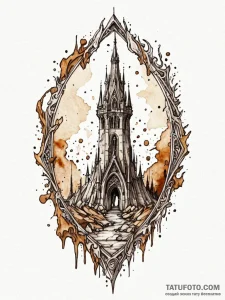 Riftborn relic beneath shattered spire, artis... - эскиз тату (№1751643439_0, 04.07.2025 15:37) — Tatufoto.com