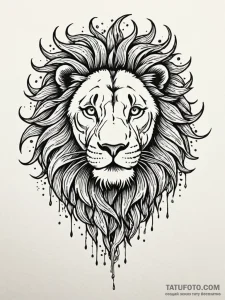 Lion claws tearing through roots, tattoo flas... - эскиз тату (№1751644041_0, 04.07.2025 15:47) — Tatufoto.com