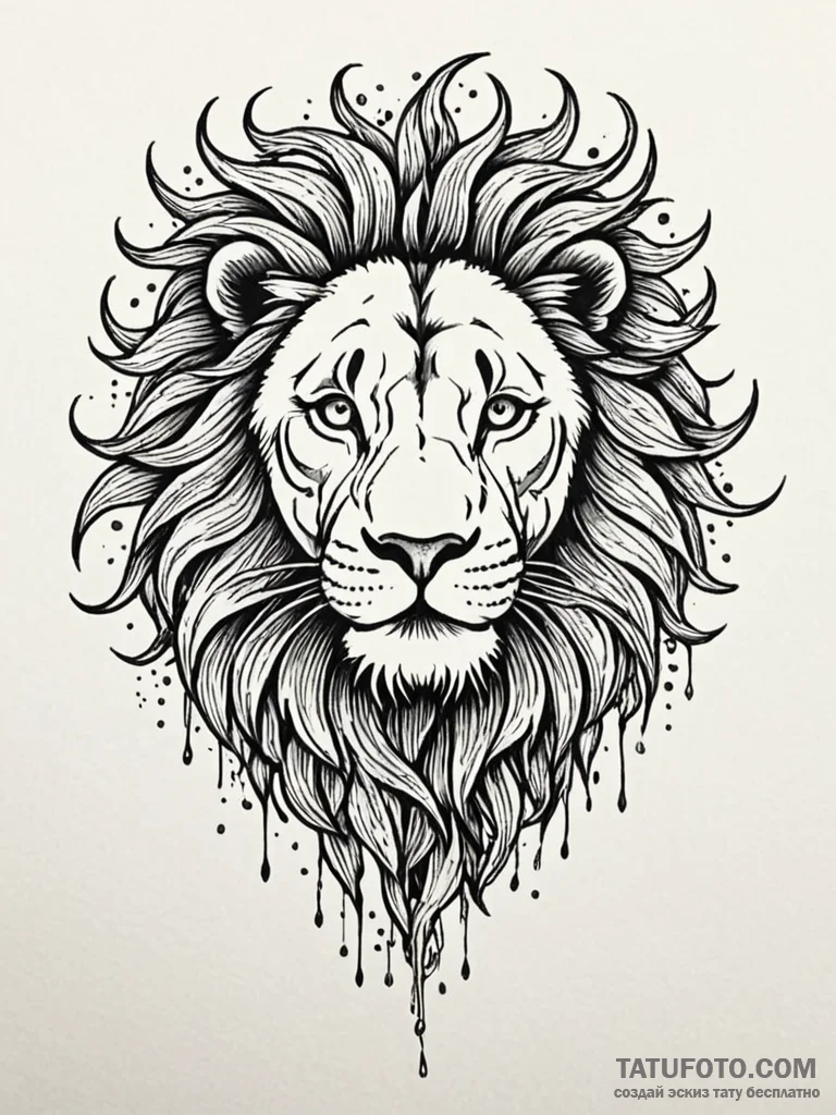 Lion claws tearing through roots, tattoo flas... - эскиз тату (№1751644041_0, 04.07.2025 15:47) — Tatufoto.com