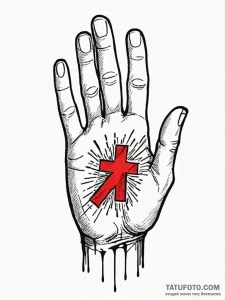 A detailed band-aid on finger, healing,, tatt... - эскиз тату (№1751644386_0, 04.07.2025 15:53) — Tatufoto.com