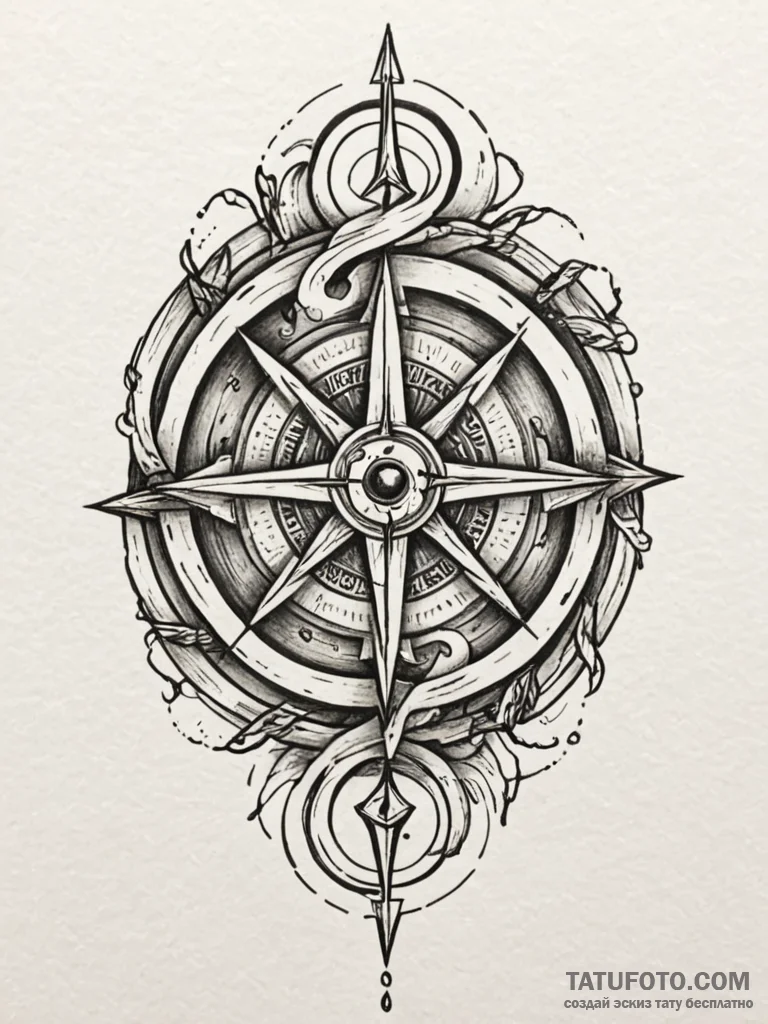 Trap runes spiraling through void, tattoo fla… — эскиз тату (№1751646309_0, 04.07.2025 16:25) — Tatufoto.com