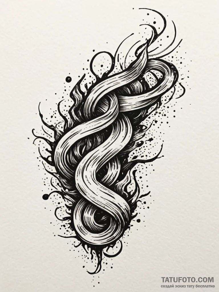 Whip of fire and shadow, tattoo sketch design... - эскиз тату (№1751648630_0, 04.07.2025 17:03) — Tatufoto.com
