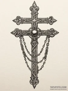 Obsidian gate chained shut, tattoo sketch des... - эскиз тату (№1751648800_0, 04.07.2025 17:06) — Tatufoto.com