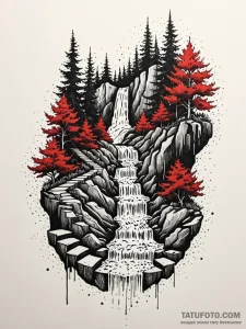 Optical illusion of a staircase that is also... - эскиз тату (№1751649223_0, 04.07.2025 17:13) — Tatufoto.com