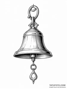 A classic bell on a collar with tag, identifi... - эскиз тату (№1751651601_0, 04.07.2025 17:53) — Tatufoto.com
