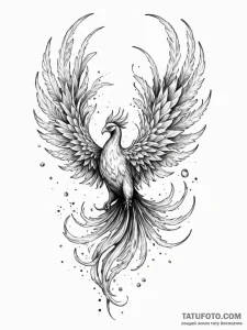 Animated ice phoenix with trailing frost, art... - эскиз тату (№1751651937_0, 04.07.2025 17:58) — Tatufoto.com