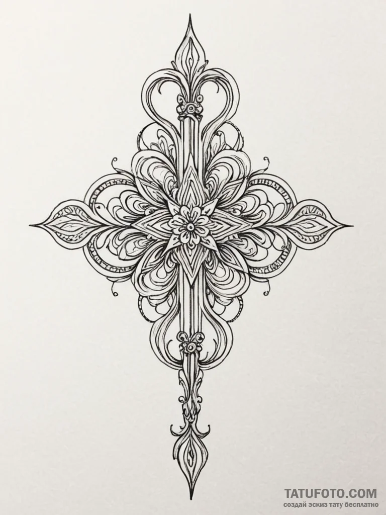 Tuning fork, representing harmony and resonan... - эскиз тату (№1751652022_0, 04.07.2025 18:00) — Tatufoto.com