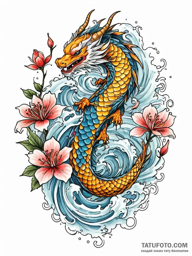 B, tattoo line art, vibrant colors, full colo... - эскиз тату (№1751653644_0, 04.07.2025 18:27) — Tatufoto.com