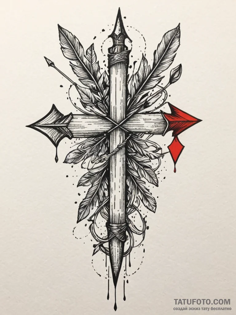Quiver of arrows wrapped in vines, tattoo dra... - эскиз тату (№1751654675_0, 04.07.2025 18:44) — Tatufoto.com