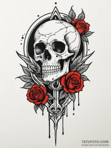 Dark blade in eternal ice, tattoo sketch desi... - эскиз тату (№1751654760_0, 04.07.2025 18:46) — Tatufoto.com