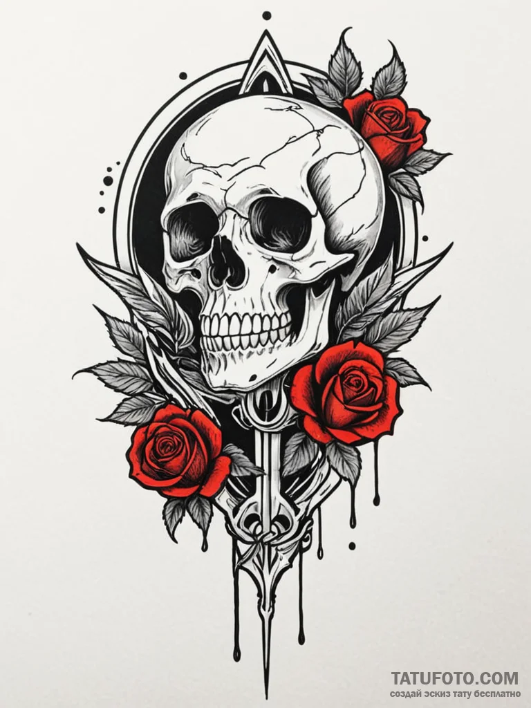 Dark blade in eternal ice, tattoo sketch desi... - эскиз тату (№1751654760_0, 04.07.2025 18:46) — Tatufoto.com
