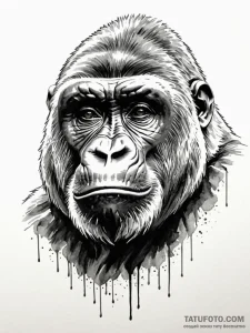 Gorilla - эскиз тату (№1751656035_0, 04.07.2025 19:07) — Tatufoto.com