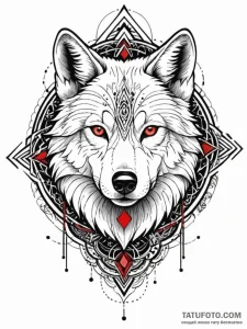 Avalanche wolf trapped in snow, concept art f... - эскиз тату (№1751656119_0, 04.07.2025 19:08) — Tatufoto.com