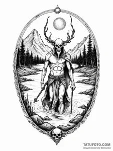 Charon on the river styx - эскиз тату (№1751657219_0, 04.07.2025 19:26) — Tatufoto.com