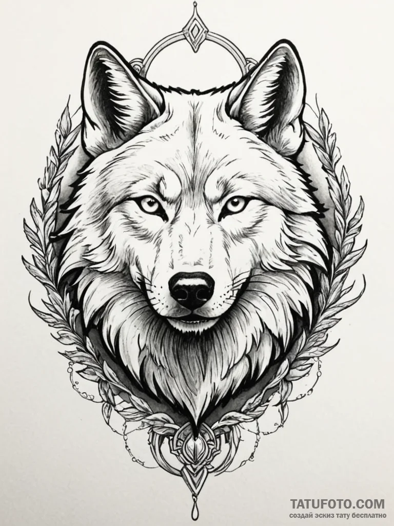 Fenrir (the wolf) - эскиз тату (№1751657471_0, 04.07.2025 19:31) — Tatufoto.com