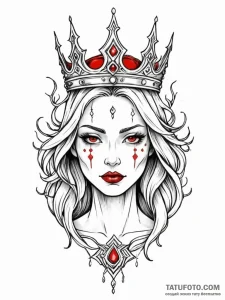 Wraith relic crowned in frost, tattoo flash s... - эскиз тату (№1751658606_0, 04.07.2025 19:50) — Tatufoto.com