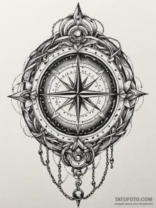 Crystal orb bound in chains, tattoo sketch de... - эскиз тату (№1751659029_0, 04.07.2025 19:57) — Tatufoto.com