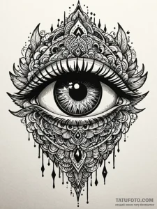 Onyx eye glowing in darkness, tattoo sketch d... - эскиз тату (№1751659451_0, 04.07.2025 20:04) — Tatufoto.com