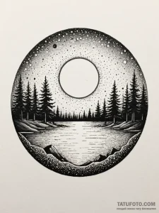 Moonlight caught in crystal orb, artistic tat... - эскиз тату (№1751661664_0, 04.07.2025 20:41) — Tatufoto.com