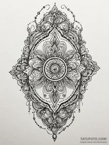Mirror key beneath spectral storm, tattoo fla... - эскиз тату (№1751661749_0, 04.07.2025 20:42) — Tatufoto.com