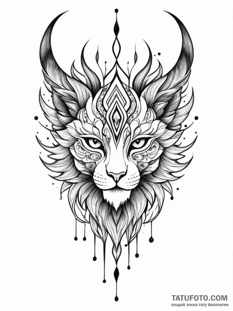 V, tattoo drawing outline, clean lines, crisp… — эскиз тату (№1751663310_0, 04.07.2025 21:08) — Tatufoto.com