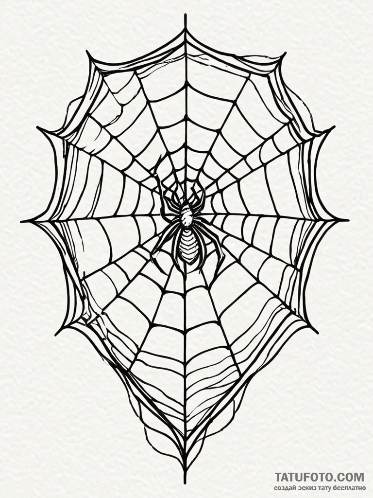 A detailed broken window with spiderweb, eeri... - эскиз тату (№1751664344_0, 04.07.2025 21:25) — Tatufoto.com