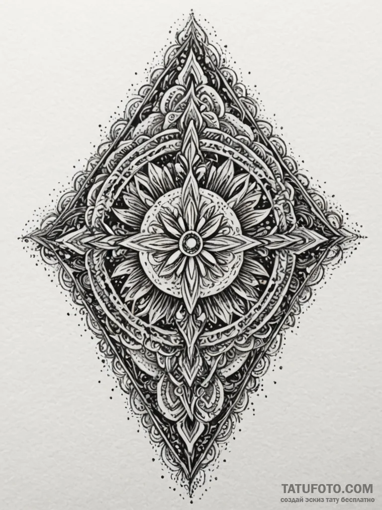 Orcish trinket buried in sand, ink illustrati... - эскиз тату (№1751664608_0, 04.07.2025 21:30) — Tatufoto.com