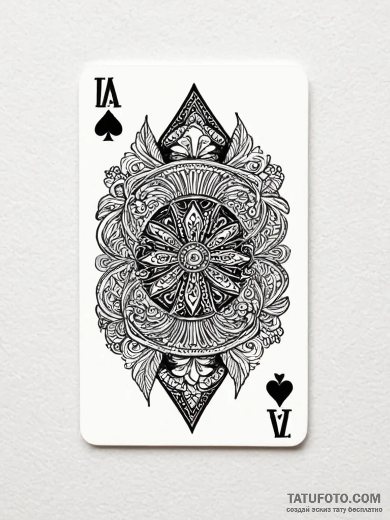 Playing cards — эскиз тату (№1751665071_0, 04.07.2025 21:37) — Tatufoto.com