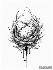 Quail's egg, speckled and delicate, tattoo fl... - эскиз тату (№1751665850_0, 04.07.2025 21:50) — Tatufoto.com