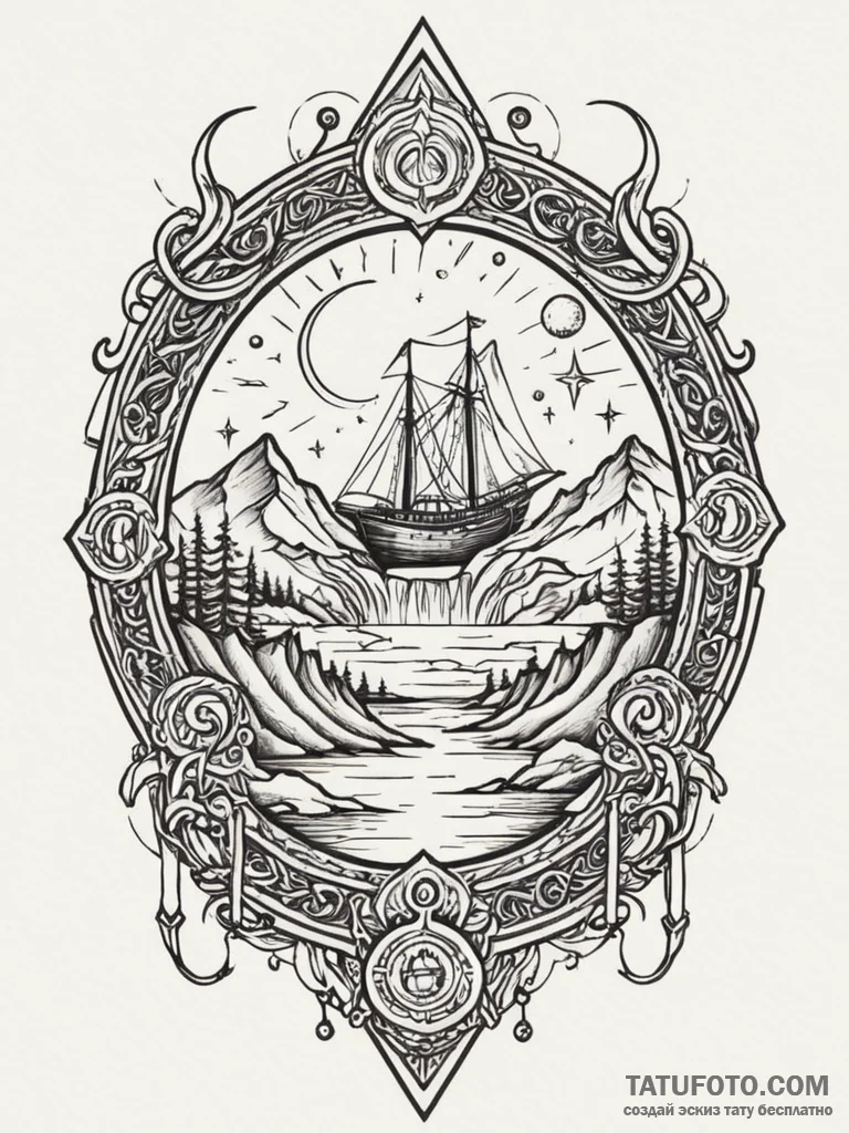Spirit well beneath spectral gate, tattoo dra... - эскиз тату (№1751667176_0, 04.07.2025 22:12) — Tatufoto.com