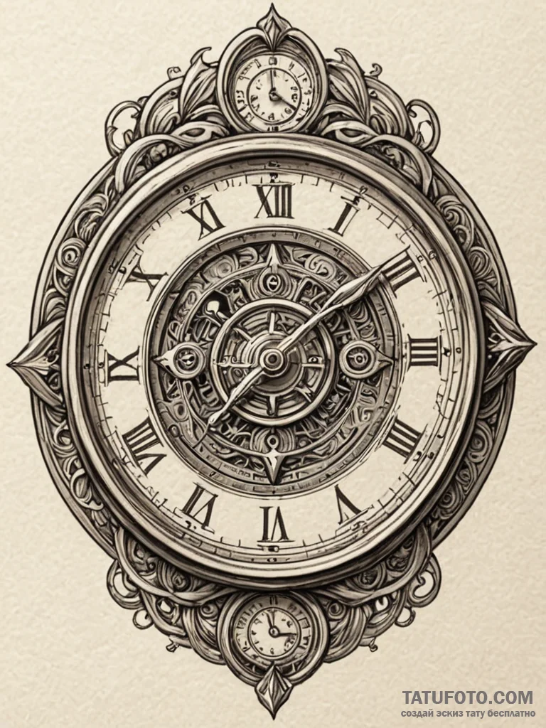 Chronometer, the pinnacle of timekeeping prec… — эскиз тату (№1751667856_0, 04.07.2025 22:24) — Tatufoto.com