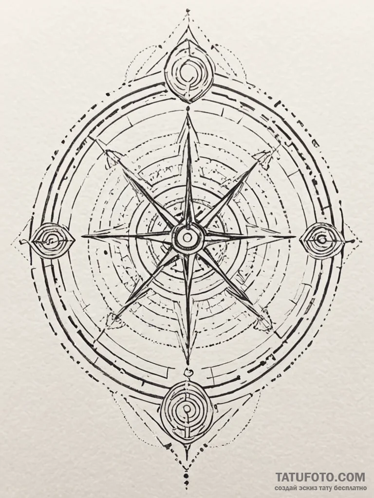 Parchment map with glowing runes, artistic ta… — эскиз тату (№1751668709_0, 04.07.2025 22:38) — Tatufoto.com