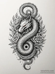 Astral serpent with shifting patterns, tattoo... - эскиз тату (№1751668877_0, 04.07.2025 22:41) — Tatufoto.com