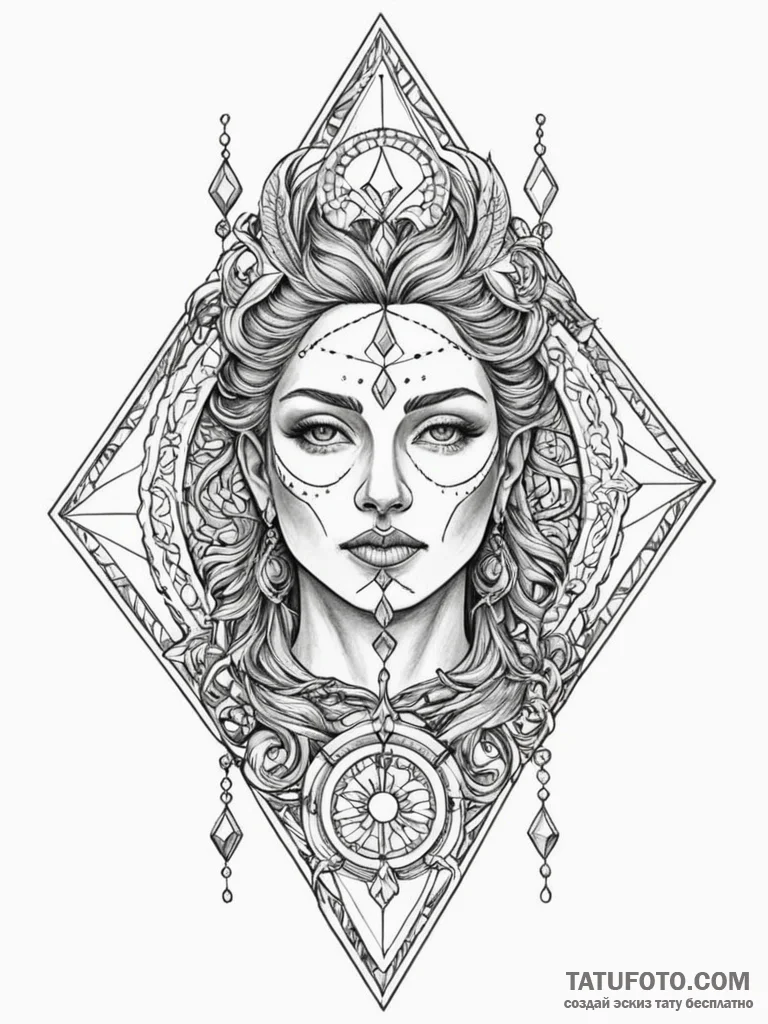 Paean to a fallen god, etched in stone, tatto... - эскиз тату (№1751669390_0, 04.07.2025 22:49) — Tatufoto.com