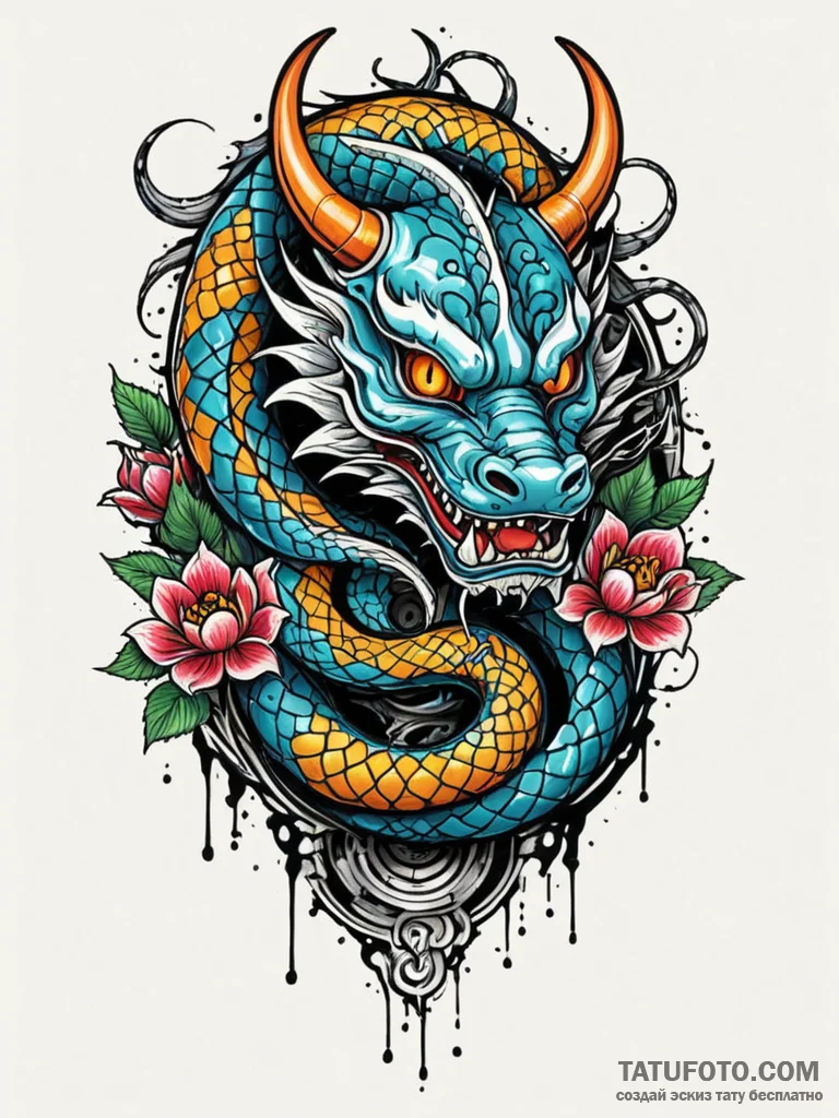 льока - олд скул, нью скул - эскиз тату (№1751669541_0, 04.07.2025 22:52) — Tatufoto.com