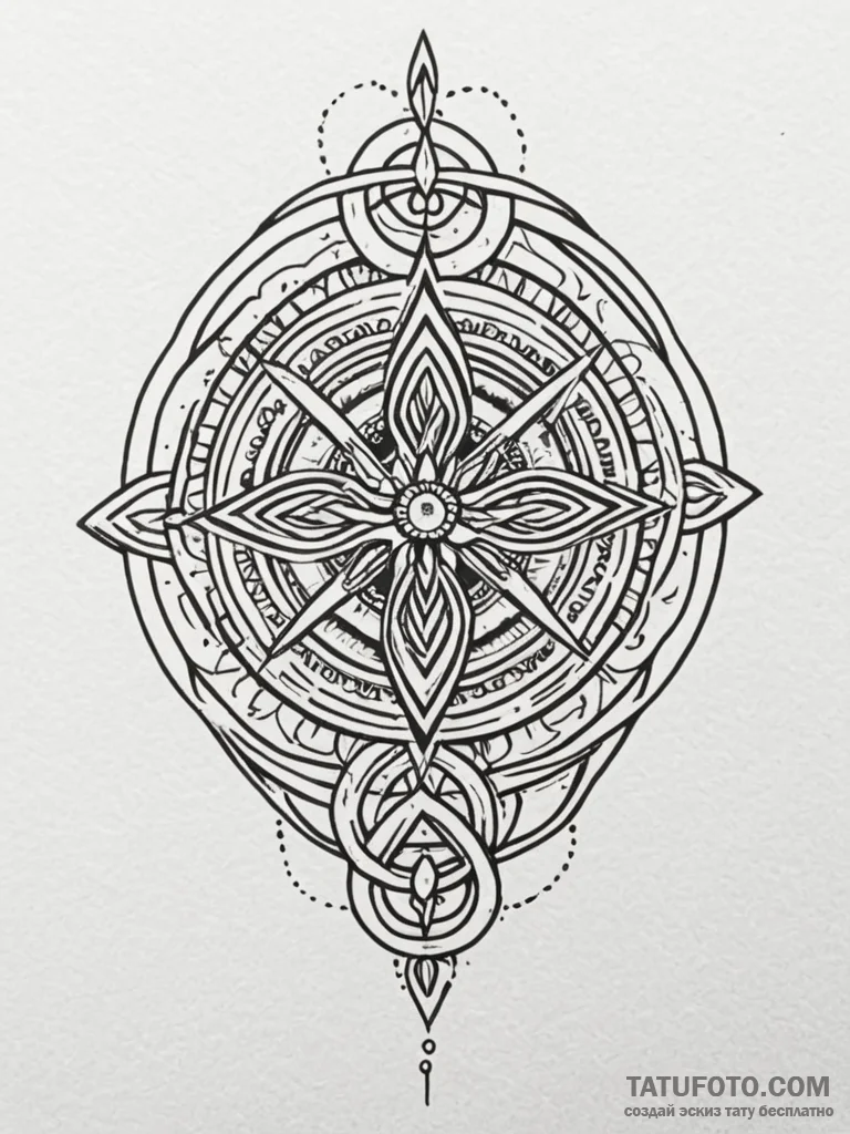 Knot of roots through bone relic, tattoo draw... - эскиз тату (№1751670823_0, 04.07.2025 23:13) — Tatufoto.com