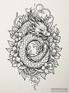 Feathered crown bound in ivy, tattoo drawing... - эскиз тату (№1751671920_0, 04.07.2025 23:32) — Tatufoto.com