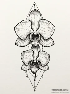 Orchid, rare and beautiful, symbolizing refin... - эскиз тату (№1751672175_0, 04.07.2025 23:36) — Tatufoto.com