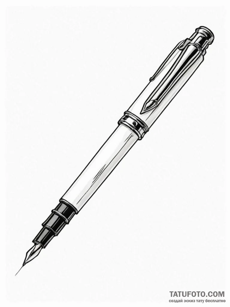 A fountain pen nib — эскиз тату (№1751672935_0, 04.07.2025 23:48) — Tatufoto.com