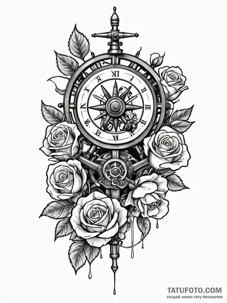 Engine order telegraph from a ship, set to "f... - эскиз тату (№1751673613_0, 05.07.2025 00:00) — Tatufoto.com