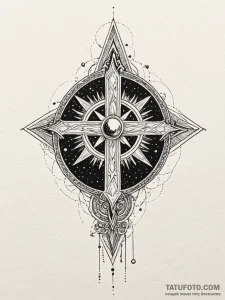 Starborn relic beneath celestial veil, tattoo... - эскиз тату (№1751673780_0, 05.07.2025 00:03) — Tatufoto.com