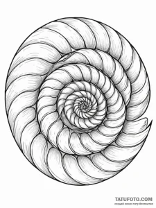 Golden ratio (fibonacci spiral) applied to a... - эскиз тату (№1751674036_0, 05.07.2025 00:07) — Tatufoto.com